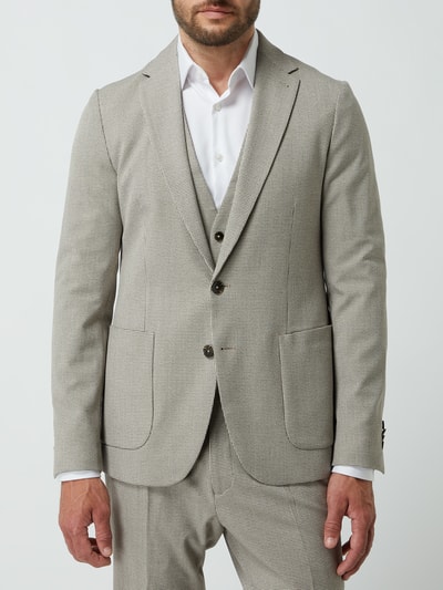 MCNEAL Slim fit colbert met 2 knopen en geweven motief  Beige - 4