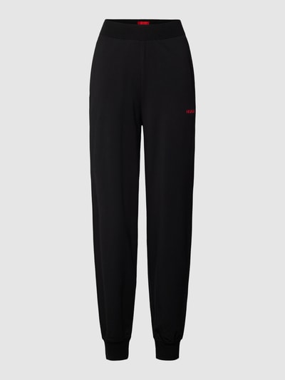 HUGO Sweatpants met labelprint, model 'SHUFFLE' Zwart - 2