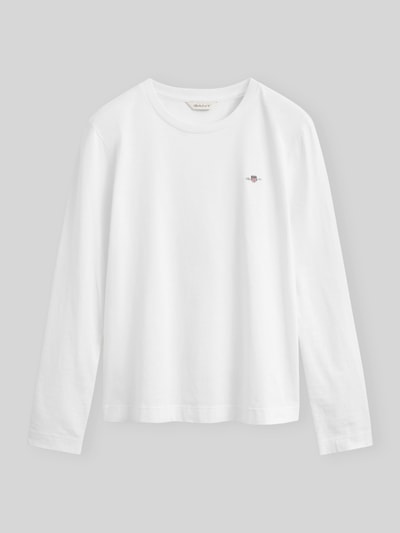 GANT Regular Fit Langarmshirt aus reiner Baumwolle Weiss 2