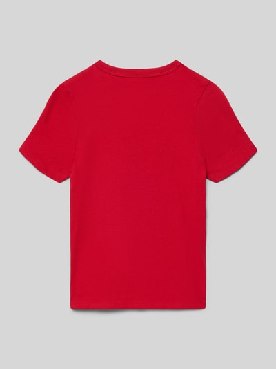 Produktfoto, Regular Fit T-Shirt mit Logo-Print von GAP, Kinder T-Shirt aus reiner Baumwolle in Rot, Rundhalsausschnitt, Rückenlänge 43 cm bei Größe 116