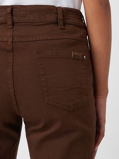 Zerres Comfort fit jeans met stretch, model 'Greta' Chocoladebruin - 3