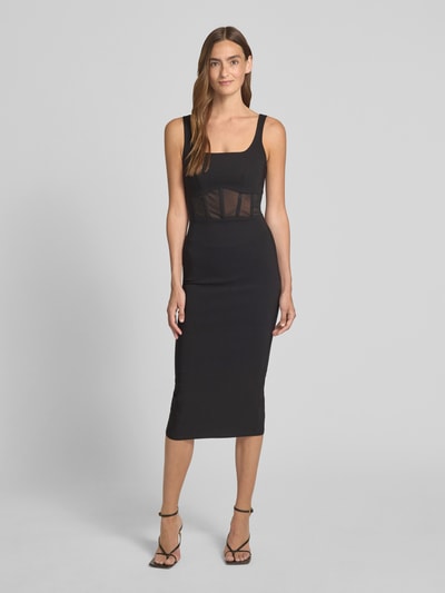 Lipsy Cocktailjurk met vierkante hals Zwart - 4