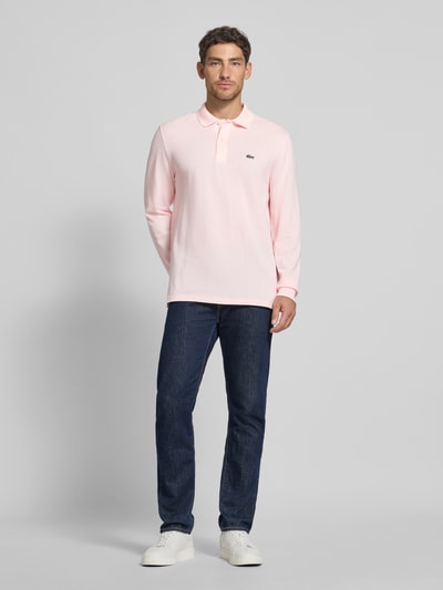 Lacoste Regular Fit Poloshirt aus reiner Baumwolle Rosa 1