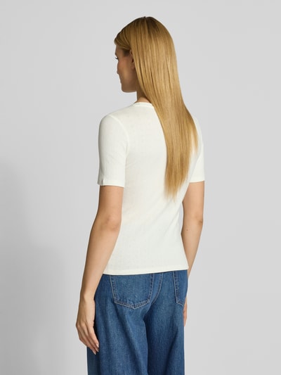 Tom Tailor Denim Slim Fit T-Shirt aus Baumwoll-Mix Offwhite 5