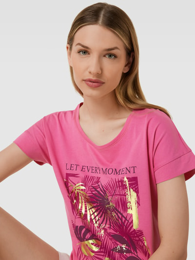 Christian Berg Woman T-Shirt mit Motiv-Print Fuchsia 3