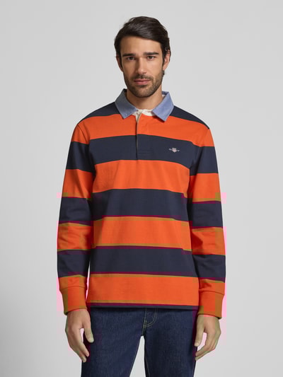 Gant Sweatshirt mit Polokragen Orange 4
