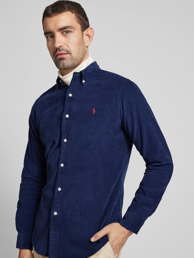 Polo Ralph Lauren Custom fit vrijetijdsoverhemd met logostitching Marineblauw - 3