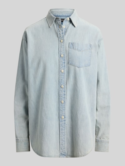 Lauren Ralph Lauren regular fit jeansblouse van puur katoen Jeansblauw gemêleerd - 2