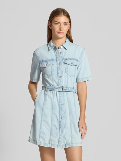 Tommy Jeans Tailliertes Jeanskleid aus reiner Baumwolle Hellblau 4