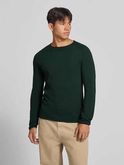 JACK & JONES Regular Fit Pullover aus reiner Baumwolle Modell 'Hill' Dunkelgruen 4