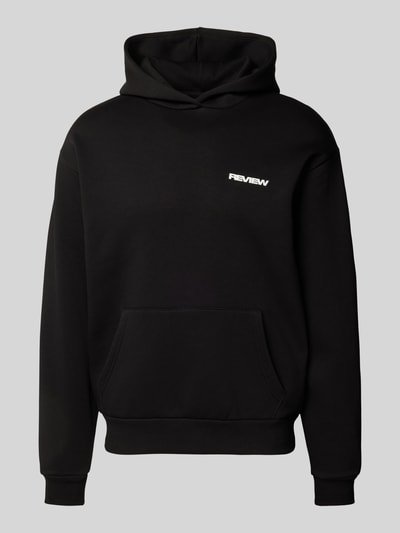 REVIEW Hoodie mit Label-Print Black 2