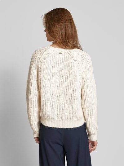 Liu Jo White Gebreide pullover met ronde hals Offwhite - 5