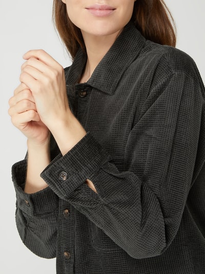 Brixton Oversized blouse van corduroy, model 'Bowery' Zwart - 3