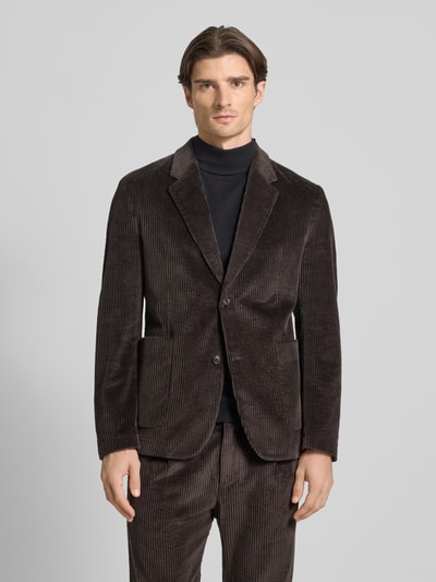 Drykorn 2-knoops colbert met reverskraag Donkerbruin - 4