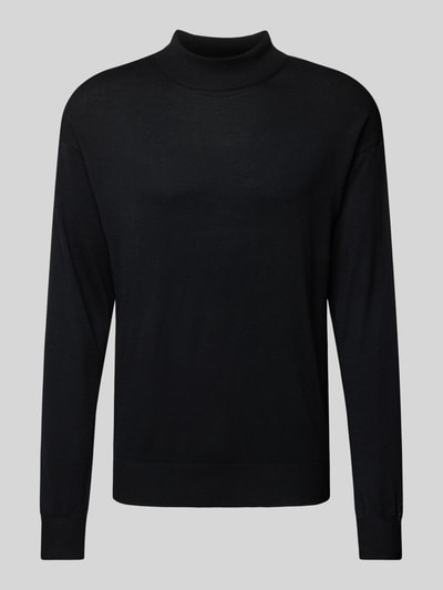 Scotch & Soda Gebreide pullover met opstaande kraag, model 'CORE' Zwart - 2