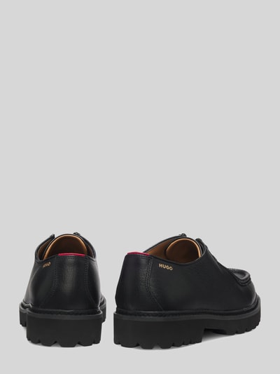 HUGO Schnürschuhe aus echtem Leder mit Label-Prägung Black 2