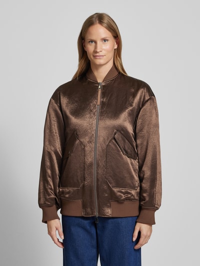 MaxMara Leisure Blouson mit Stehkragen Modell 'IMELDE' Hellbraun 4