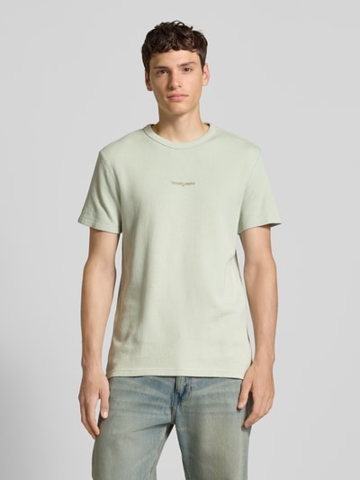 Tommy Jeans Slim fit gebreide pullover met structuurmotief Rietgroen - 4