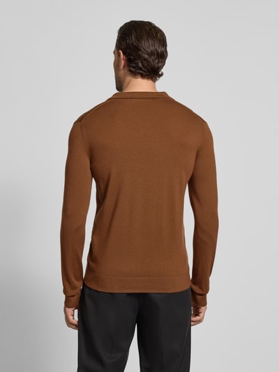 SELECTED HOMME Regular fit poloshirt van zuivere wol, model 'TRAY' Koper - 5