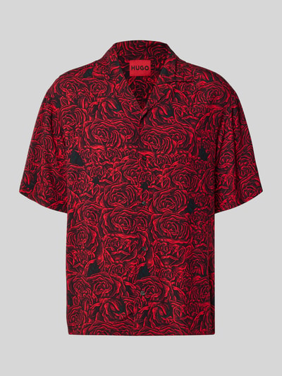 HUGO Relaxed Fit Freizeithemd aus reiner Viskose Modell 'ESPINO' Rot 2