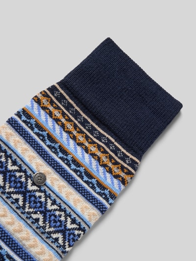 Burlington Sokken met ribboord Donkerblauw - 2