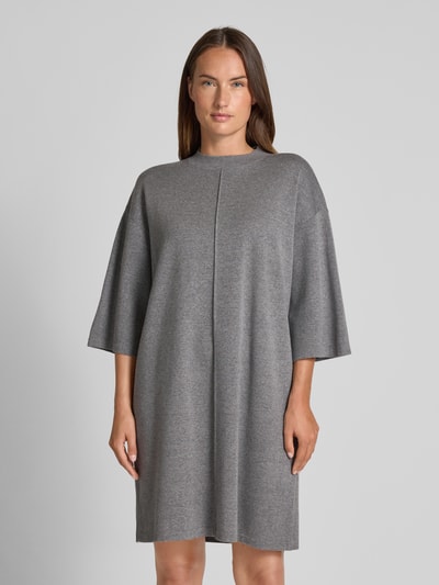 OPUS Knielanges Strickkleid mit 1/2-Arm Modell 'Wanalo' Hellgrau 4