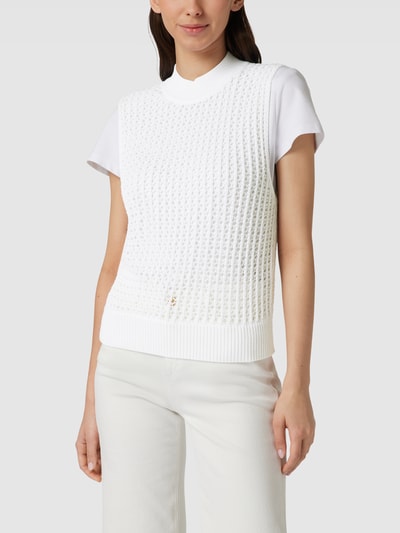 Calvin Klein Womenswear Top in Strick-Optik Weiss 4