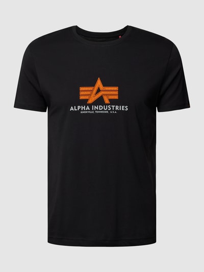 Alpha Industries T-shirt met labelprint Zwart - 2