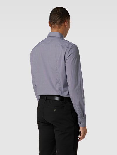 BOSS Slim Fit Slim fit zakelijk overhemd met kentkraag, model 'HANK' Marineblauw - 5