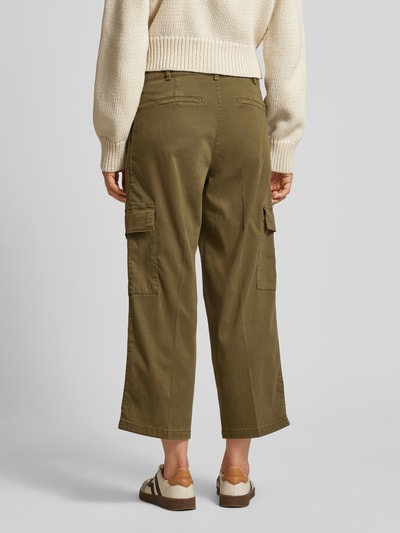 Milano Italy Straight Leg Cargohose mit Bundfalten Khaki 5