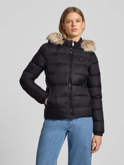 Tommy Jeans Kurtka puchowa o kroju slim fit ze stójką Czarny 4