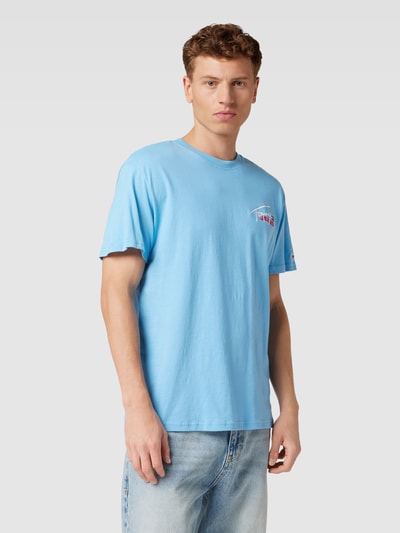 Tommy Jeans T-Shirt mit Label-Stitching Hellblau 4