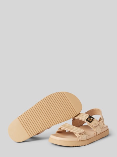 Steve Madden Ledersandale mit Label-Applikation Modell 'MONA' Beige 4