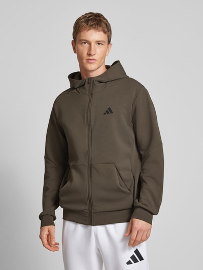 Adidas Training Sweatjacke mit Logo-Print Anthrazit 4