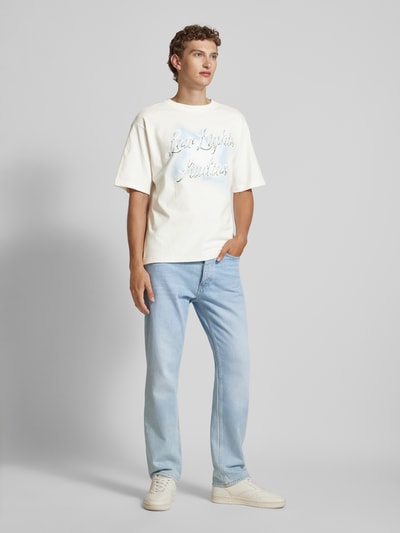 Low Lights Studios Oversized T-Shirt mit Label-Print Modell 'CHROMATIC' Offwhite 1