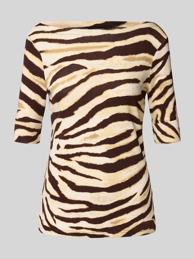 Lauren Ralph Lauren T-Shirt mit 3/4-Arm Modell 'JUDY' Mittelbraun Mel 2