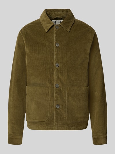 Produktfoto, Overshirt mit Eingrifftaschen Modell 'HOLMDRUP' von Casual Friday in Olivgrün, Baumwoll-Mix mit Stretch, feine Cordstruktur