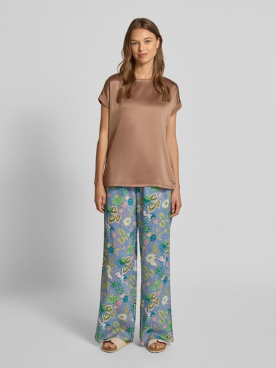 Christian Berg Woman T-shirt met kapmouwen Middenbruin - 1