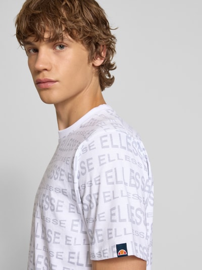 Ellesse T-shirt met labelprints, model 'DISTORTA' Wit - 3