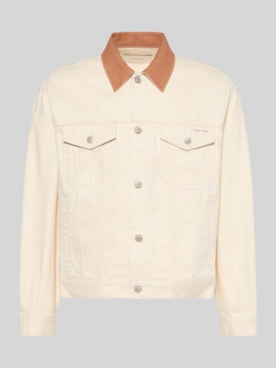 Calvin Klein Jeans regular fit jeansjack van puur katoen Offwhite - 1
