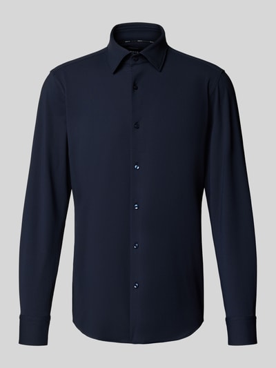 BOSS Slim Fit Businesshemd aus Performance Stretch Modell 'HANK' Marine 2