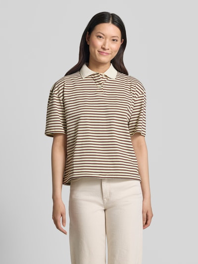Rich & Royal Koszulka polo o kroju relaxed fit we wzorze na całej powierzchni Jasnożółty 4