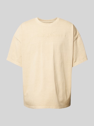 KARL KANI T-shirt met labelstitching Beige - 2