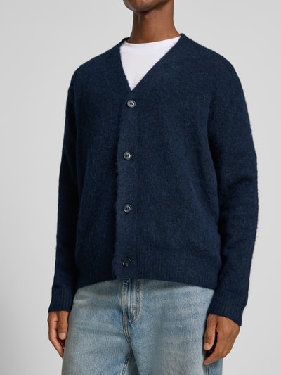 SELECTED HOMME Relaxed Fit Strickjacke mit Alpaka-Woll-Anteil Modell 'RAI' Marine 3