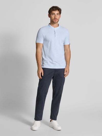 Tom Tailor Denim Regular Fit Poloshirt aus reiner Baumwolle Hellblau 1