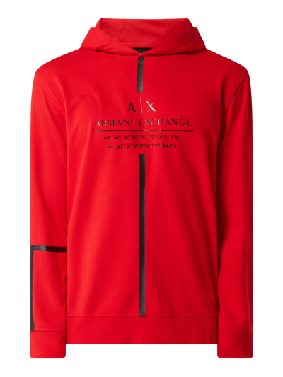 ARMANI EXCHANGE Bluza z kapturem z logo Czerwony 2