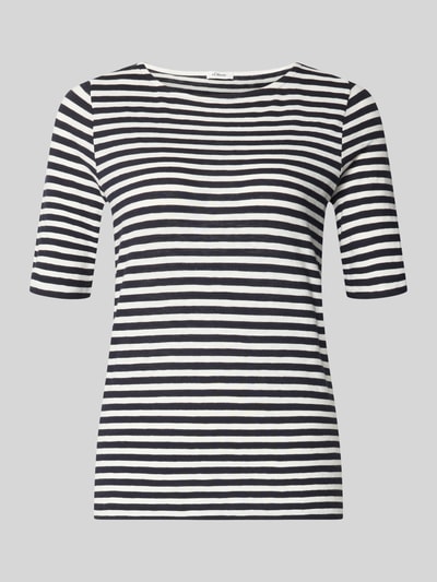 s.Oliver RED LABEL T-shirt o kroju relaxed fit z czystej bawełny Granatowy 2