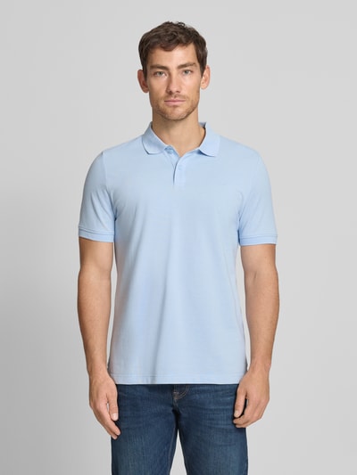 s.Oliver RED LABEL Regular Fit Poloshirt aus reiner Baumwolle Hellblau 4