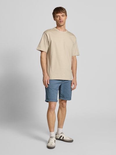 Redefined Rebel Regular Fit Chino-Shorts mit Gürtel Modell 'MIKE' Jeansblau 1