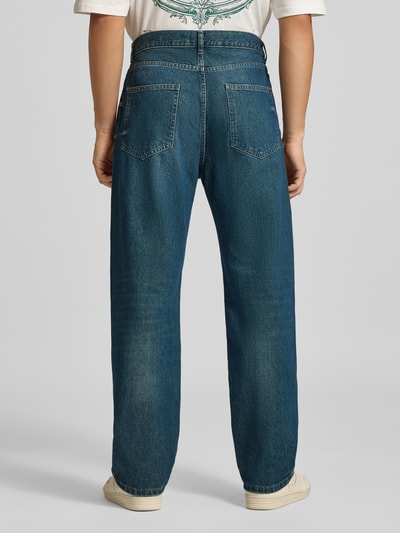 REVIEW Straight Fit Jeans aus reiner Baumwolle im Used-Look Blau 5